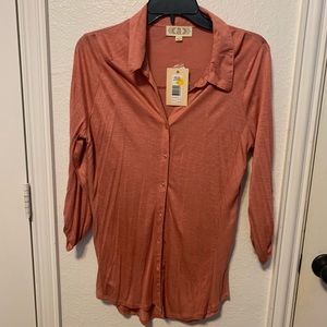 NWT Size L Button Down Soft Shirt